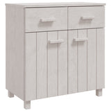 Sideboard "HAMAR" White 79x40x80 cm Solid Wood Pine