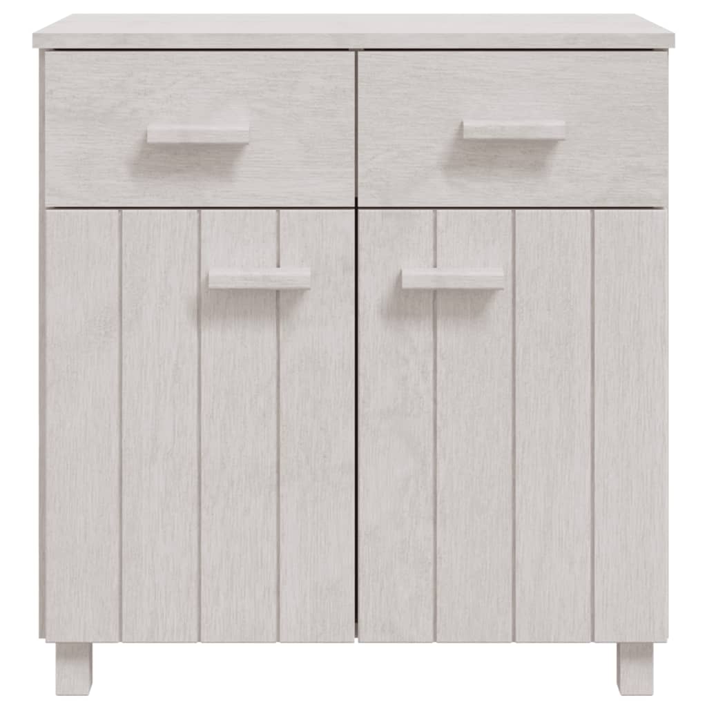 Sideboard "HAMAR" White 79x40x80 cm Solid Wood Pine