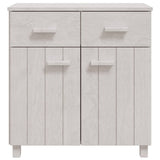 Sideboard "HAMAR" White 79x40x80 cm Solid Wood Pine