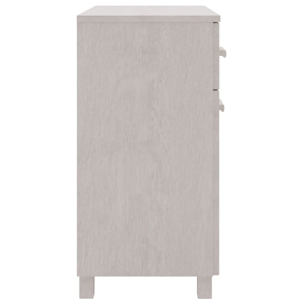 Sideboard "HAMAR" White 79x40x80 cm Solid Wood Pine