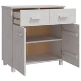 Sideboard "HAMAR" White 79x40x80 cm Solid Wood Pine