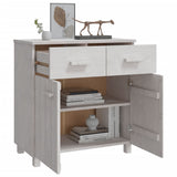 Sideboard "HAMAR" White 79x40x80 cm Solid Wood Pine