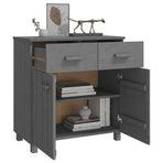 Sideboard "HAMAR" Dark Grey 79x40x80 cm Solid Wood Pine