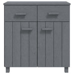 Sideboard "HAMAR" Dark Grey 79x40x80 cm Solid Wood Pine