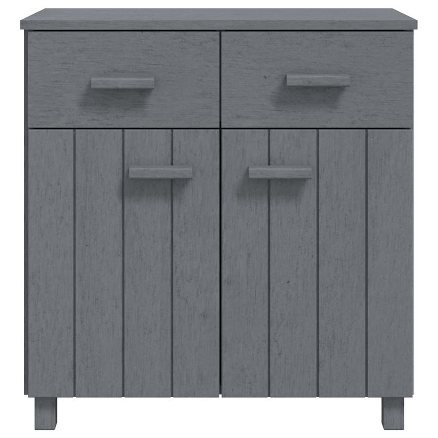 Sideboard "HAMAR" Dark Grey 79x40x80 cm Solid Wood Pine