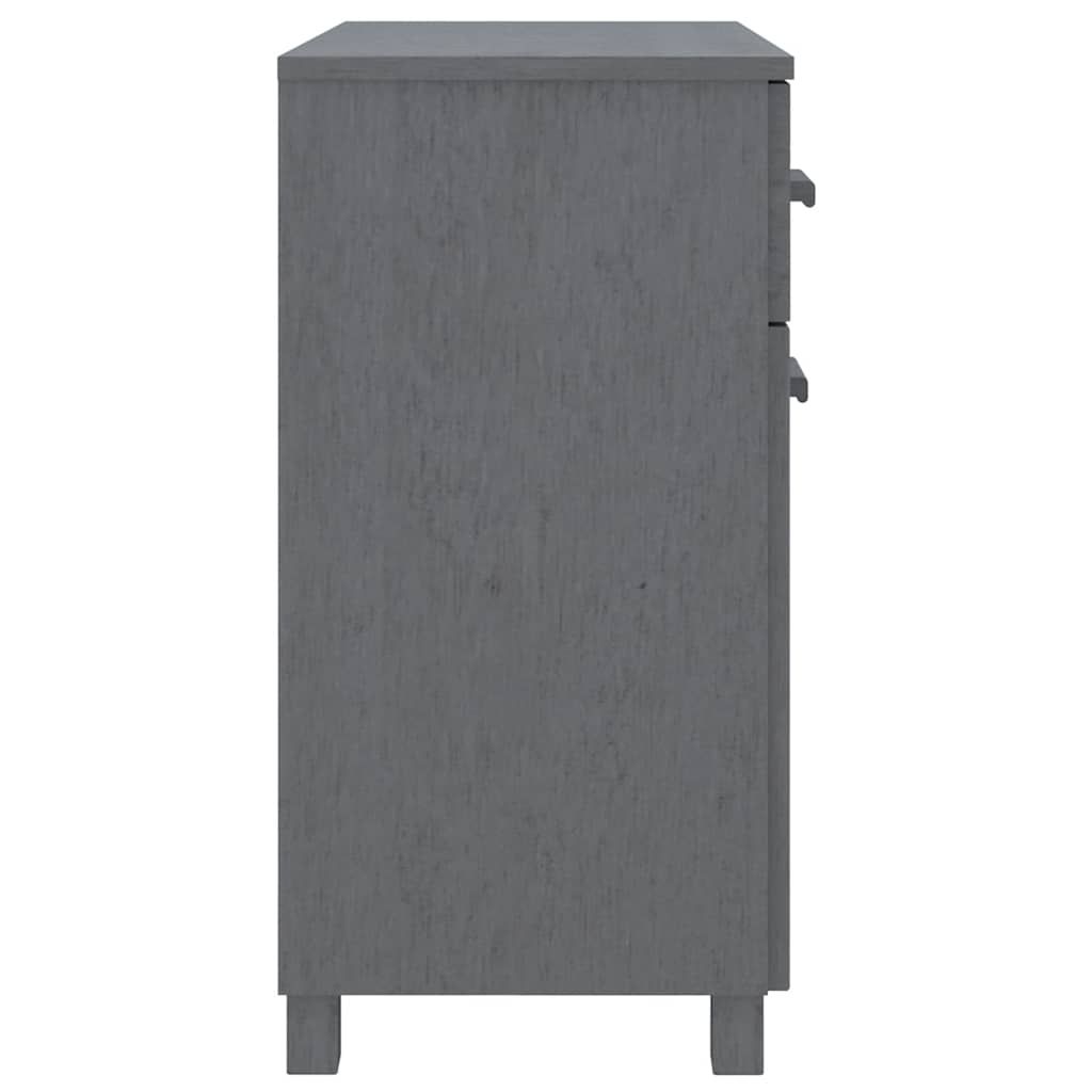 Sideboard "HAMAR" Dark Grey 79x40x80 cm Solid Wood Pine