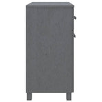 Sideboard "HAMAR" Dark Grey 79x40x80 cm Solid Wood Pine