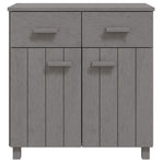 Sideboard "HAMAR" Light Grey 79x40x80 cm Solid Wood Pine