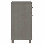 Sideboard "HAMAR" Light Grey 79x40x80 cm Solid Wood Pine