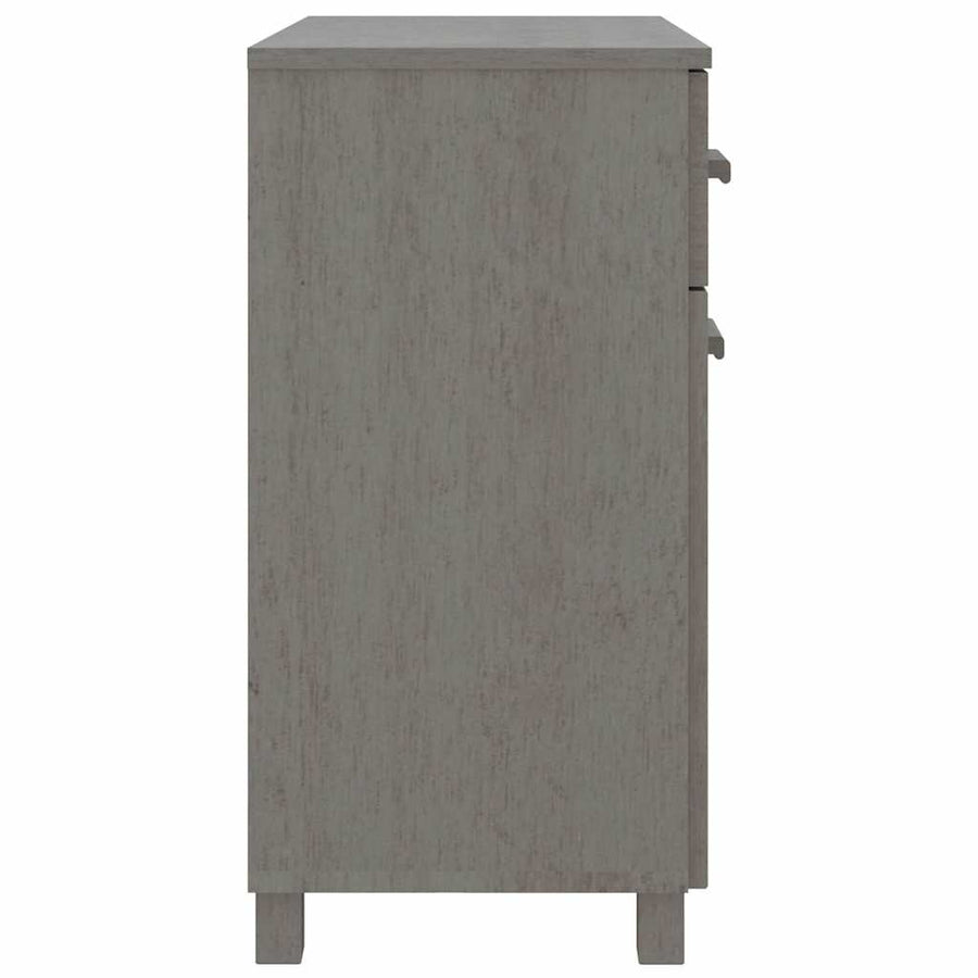 Sideboard "HAMAR" Light Grey 79x40x80 cm Solid Wood Pine