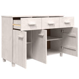 Sideboard "HAMAR" White 113x40x80 cm Solid Wood Pine