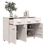 Sideboard "HAMAR" White 113x40x80 cm Solid Wood Pine