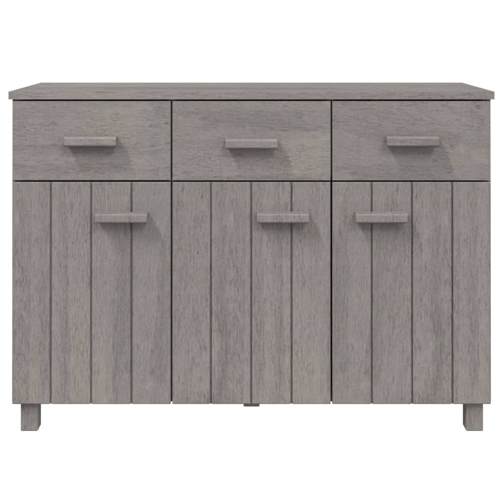 Sideboard "HAMAR" Light Grey 113x40x80 cm Solid Wood Pine