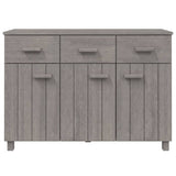 Sideboard "HAMAR" Light Grey 113x40x80 cm Solid Wood Pine
