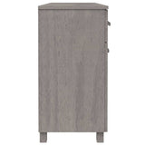 Sideboard "HAMAR" Light Grey 113x40x80 cm Solid Wood Pine
