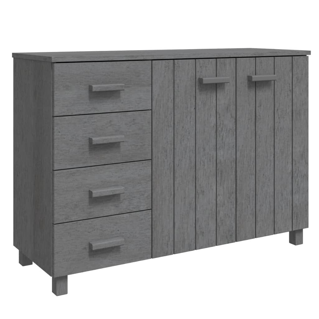 Sideboard "HAMAR" Dark Grey 113x40x80 cm Solid Wood Pine
