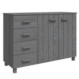 Sideboard "HAMAR" Dark Grey 113x40x80 cm Solid Wood Pine