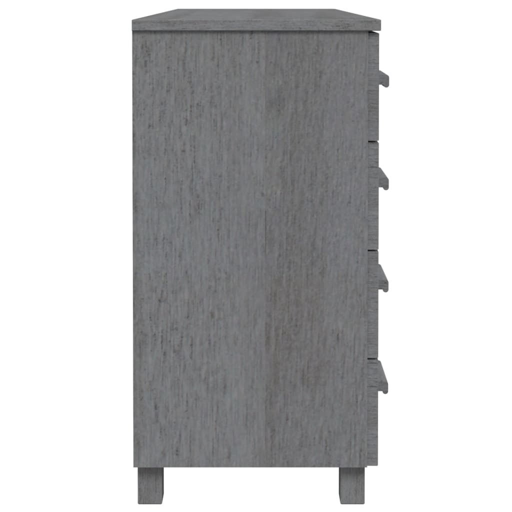 Sideboard "HAMAR" Dark Grey 113x40x80 cm Solid Wood Pine