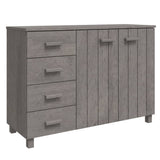 Sideboard "HAMAR" Light Grey 113x40x80 cm Solid Wood Pine