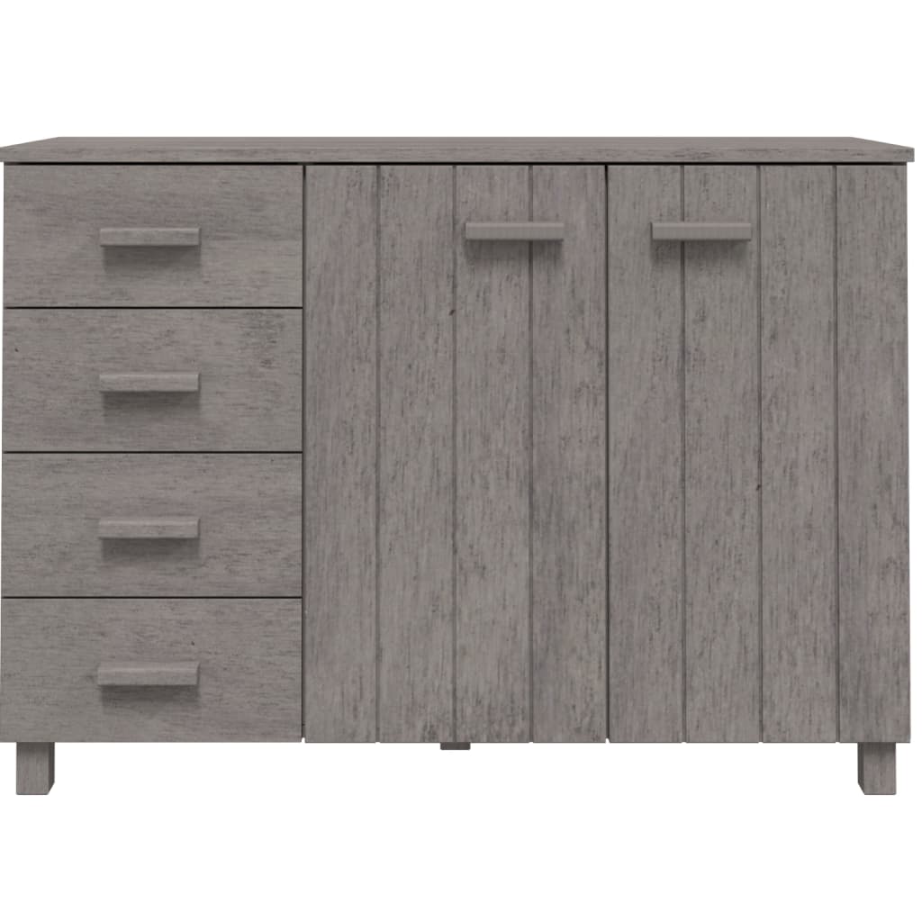 Sideboard "HAMAR" Light Grey 113x40x80 cm Solid Wood Pine