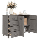 Sideboard "HAMAR" Light Grey 113x40x80 cm Solid Wood Pine
