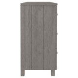 Sideboard "HAMAR" Light Grey 113x40x80 cm Solid Wood Pine