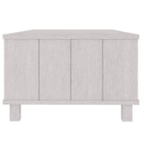 Coffee Table "HAMAR" White 100x55x35 cm Solid Wood Pine