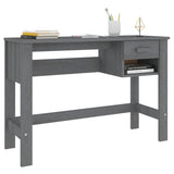 Desk "HAMAR" Dark Grey 110x40x75 cm Solid Wood Pine