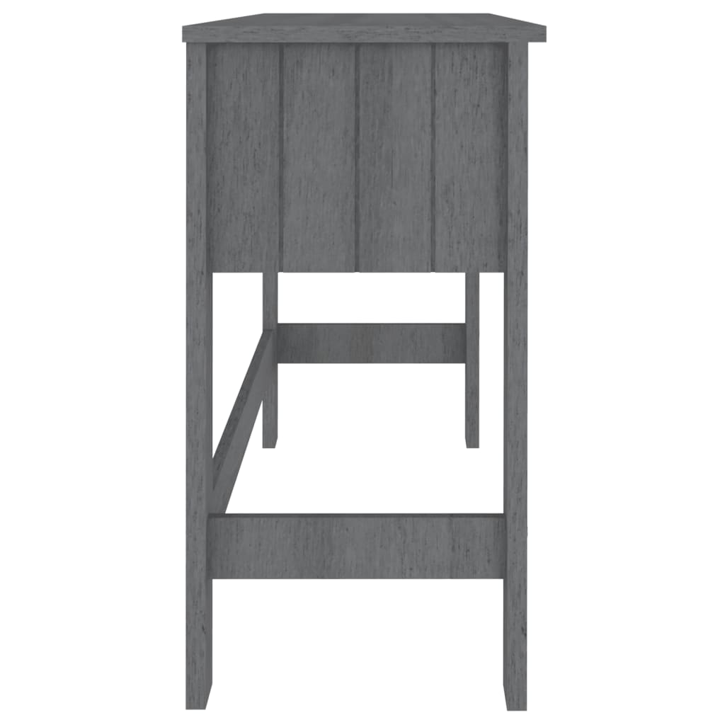 Desk "HAMAR" Dark Grey 110x40x75 cm Solid Wood Pine