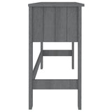Desk "HAMAR" Dark Grey 110x40x75 cm Solid Wood Pine