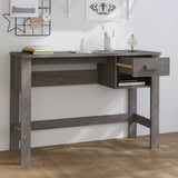 Desk "HAMAR" Light Grey 110x40x75 cm Solid Wood Pine