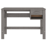 Desk "HAMAR" Light Grey 110x40x75 cm Solid Wood Pine