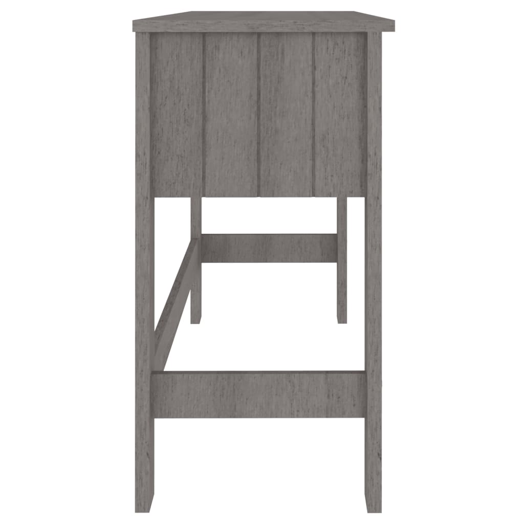 Desk "HAMAR" Light Grey 110x40x75 cm Solid Wood Pine