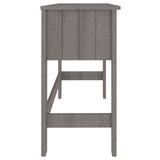 Desk "HAMAR" Light Grey 110x40x75 cm Solid Wood Pine