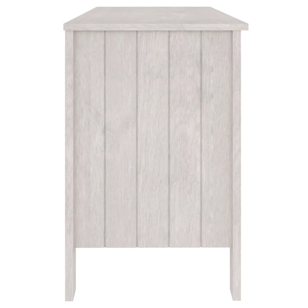 Desk "HAMAR" White 113x50x75 cm Solid Wood Pine