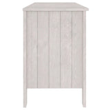 Desk "HAMAR" White 113x50x75 cm Solid Wood Pine