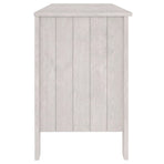 Desk "HAMAR" White 113x50x75 cm Solid Wood Pine
