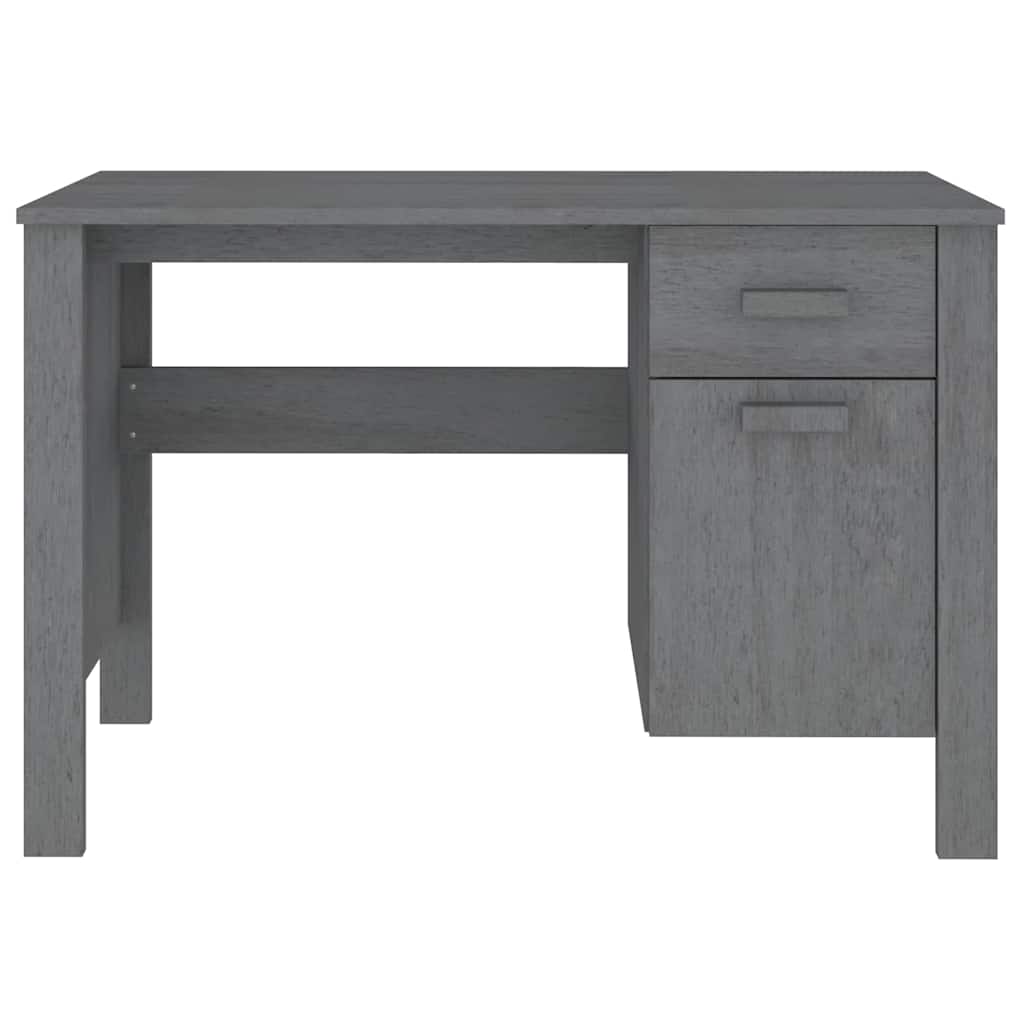 Desk "HAMAR" Dark Grey 113x50x75 cm Solid Wood Pine