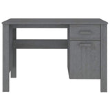 Desk "HAMAR" Dark Grey 113x50x75 cm Solid Wood Pine
