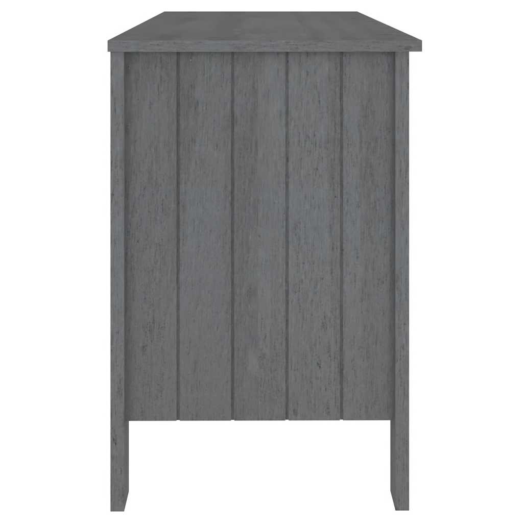 Desk "HAMAR" Dark Grey 113x50x75 cm Solid Wood Pine