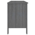 Desk "HAMAR" Dark Grey 113x50x75 cm Solid Wood Pine