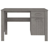Desk "HAMAR" Light Grey 113x50x75 cm Solid Wood Pine