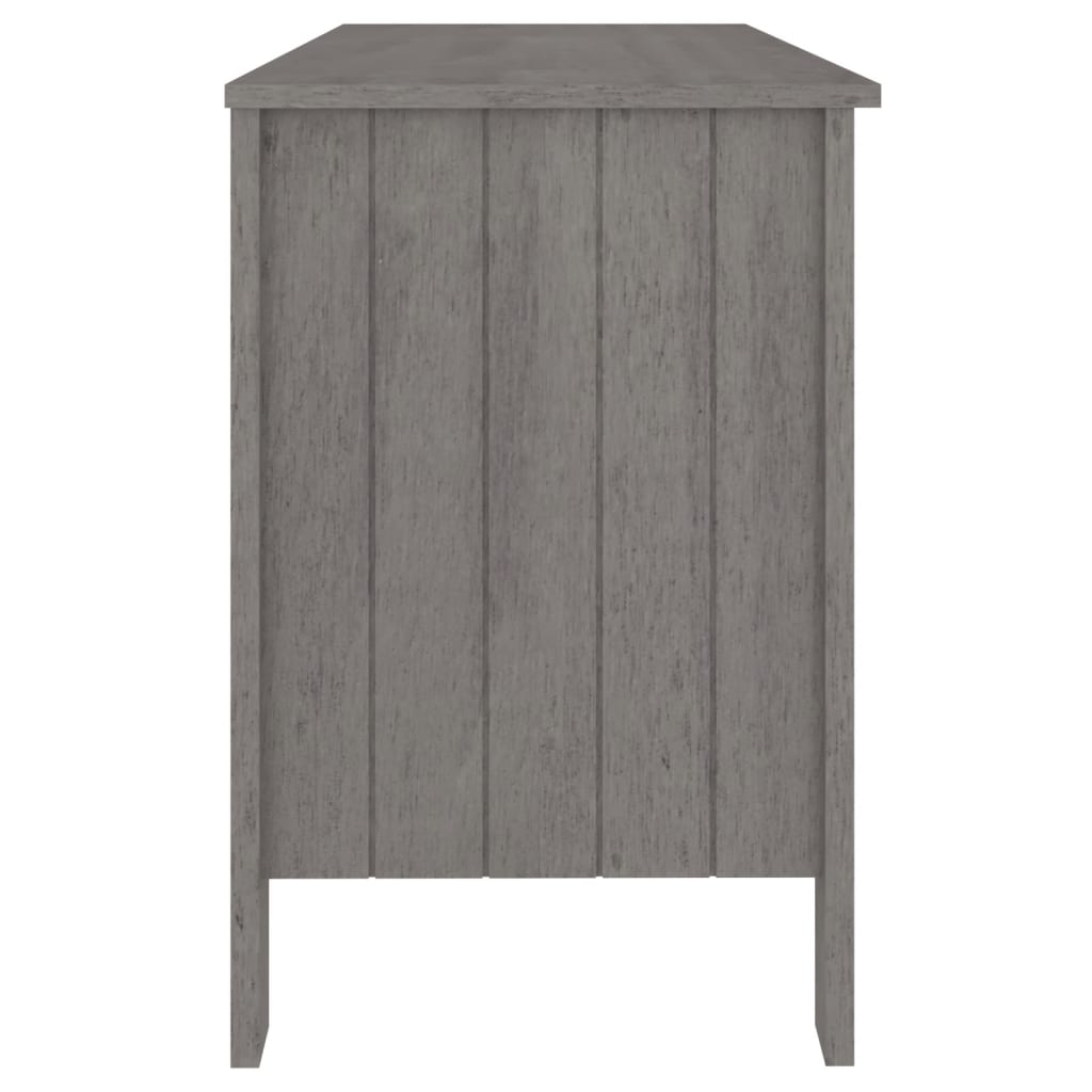 Desk "HAMAR" Light Grey 113x50x75 cm Solid Wood Pine
