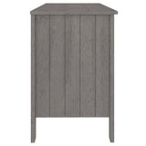Desk "HAMAR" Light Grey 113x50x75 cm Solid Wood Pine
