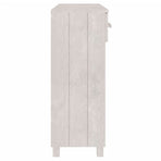 Console Table "HAMAR" White 90x35x90 cm Solid Wood Pine