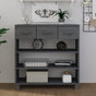 Console Table "HAMAR" Dark Grey 90x35x90 cm Solid Wood Pine