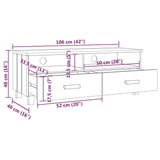 TV Cabinet "HAMAR" Honey Brown 106x40x40 cm Solid Wood Pine