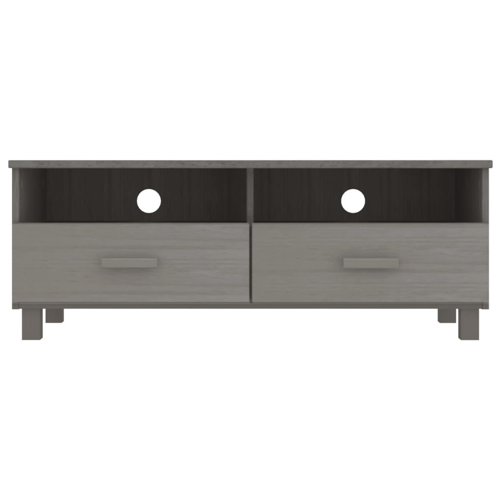 TV Cabinet "HAMAR" Light Grey 106x40x40 cm Solid Wood Pine