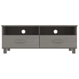 TV Cabinet "HAMAR" Light Grey 106x40x40 cm Solid Wood Pine