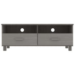 TV Cabinet "HAMAR" Light Grey 106x40x40 cm Solid Wood Pine